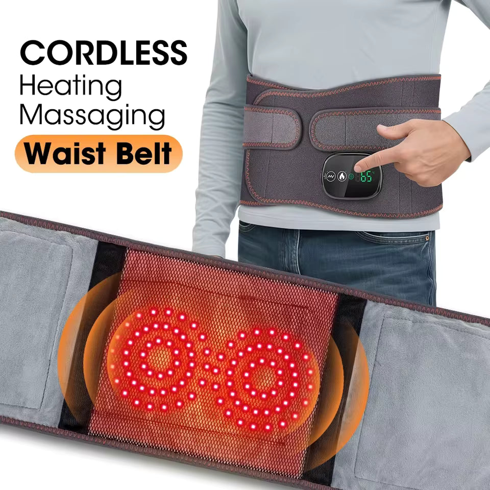 Wireless Heating & Massage Belt – Fast Pain Relief for Lower Back