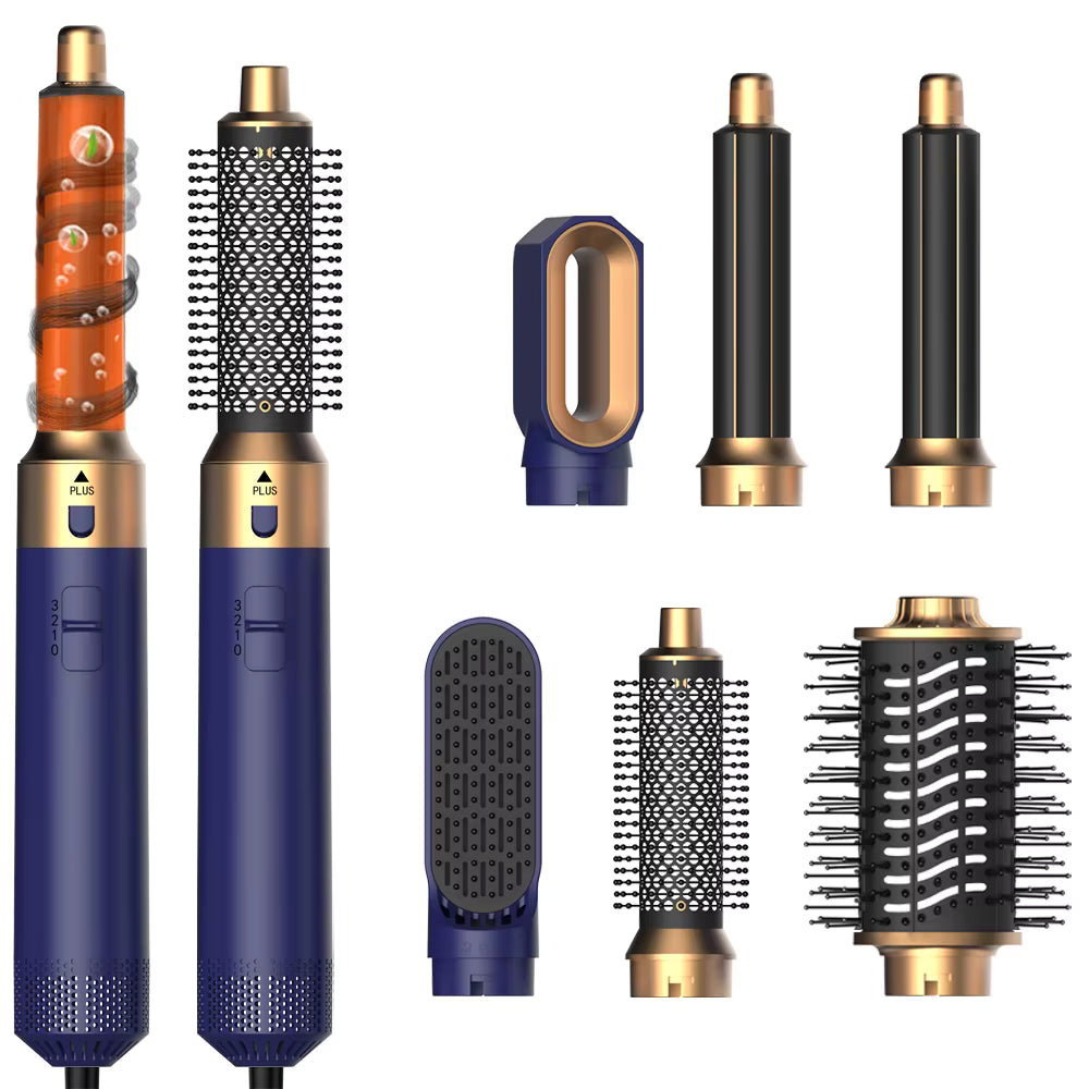 Professional 6-in-1 Hair Dryer Hot Air Comb Styling Tool