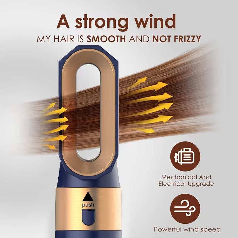 Professional 6-in-1 Hair Dryer Hot Air Comb Styling Tool