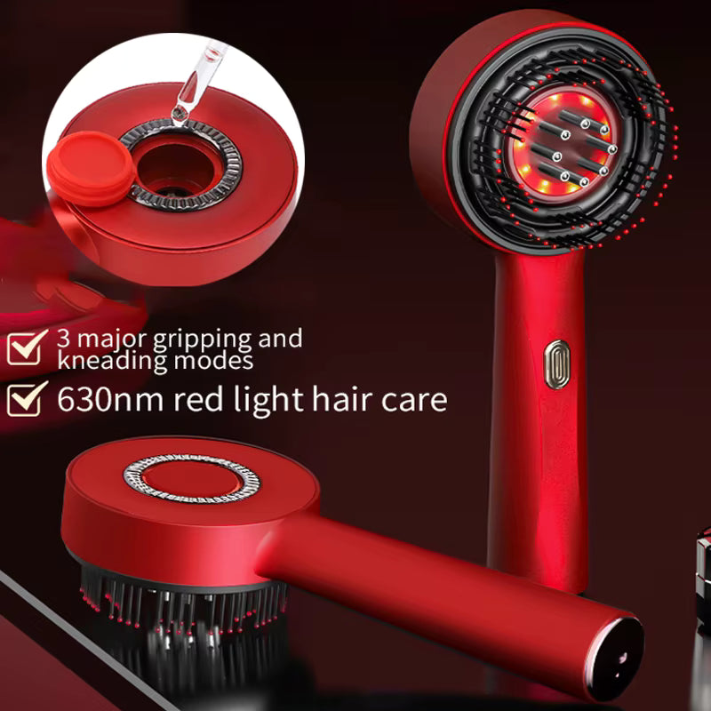 Electric Hair and Scalp Massager with Red Light Therapy