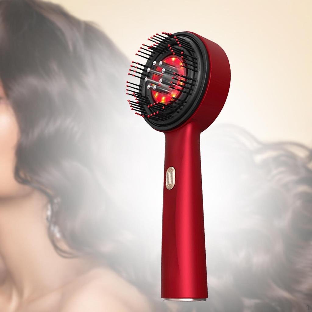 Electric Hair and Scalp Massager with Red Light Therapy