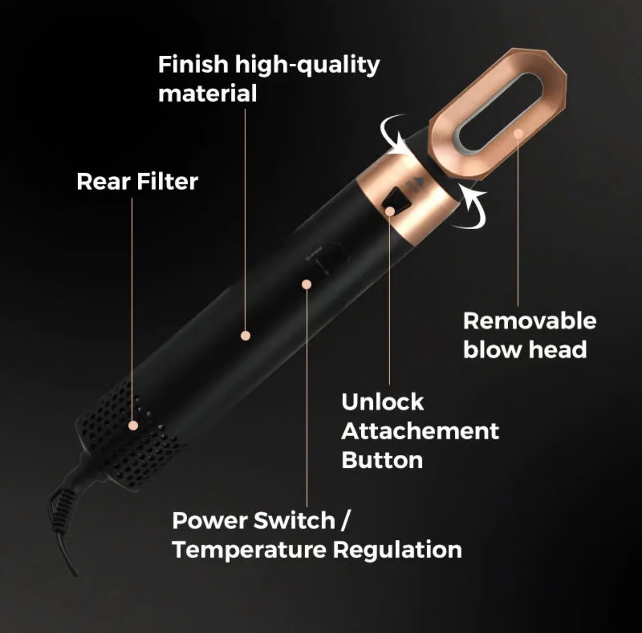 Professional Hair Salon 14-in-1 Hot Air Brush Styler – 1200W